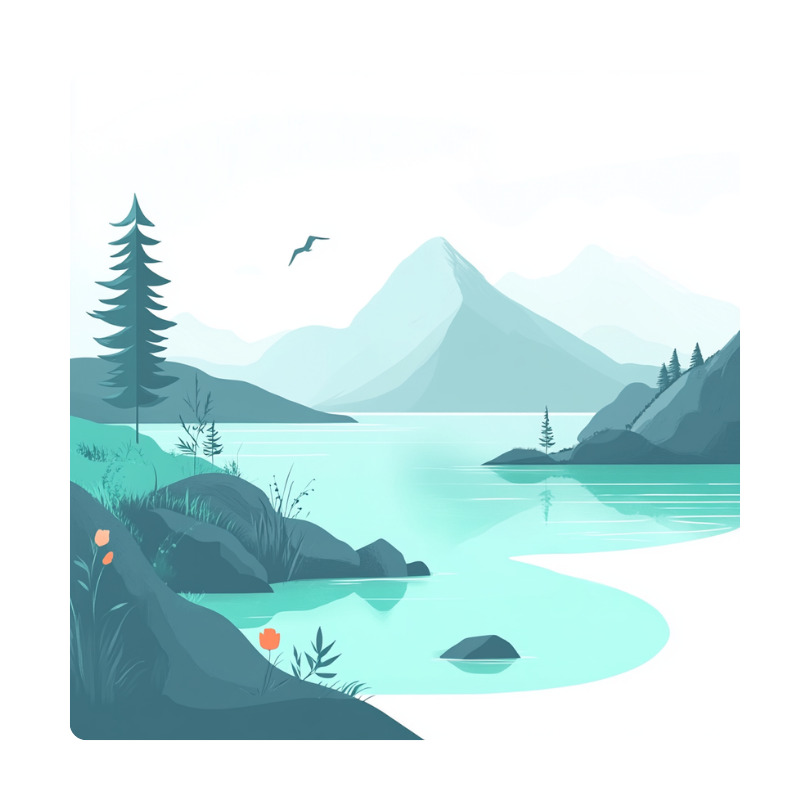 Illustration einer Naturbestattung